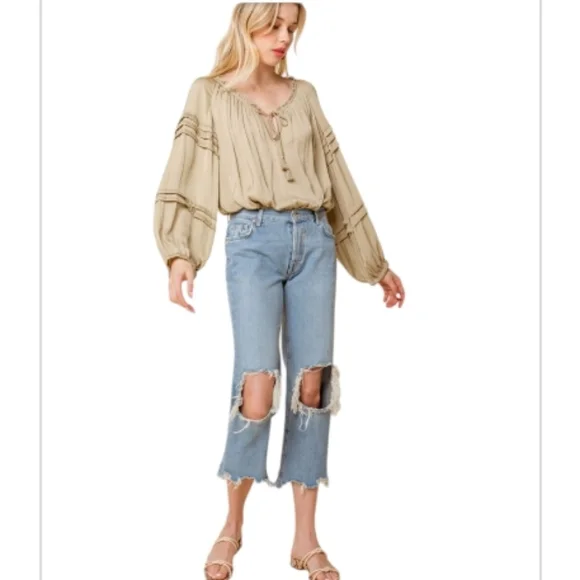 Free People Intimately All Tucks Bodysuit in Salt Marsh Sz Large - Picture 6 of 16